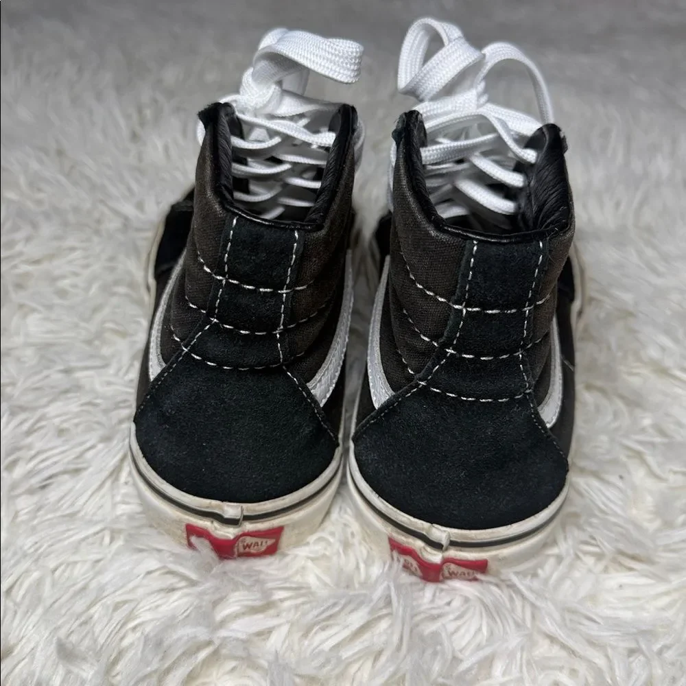 Vans Black and White Kids High-Top Sneakers